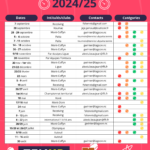 Calendrier Jeunes février 2025